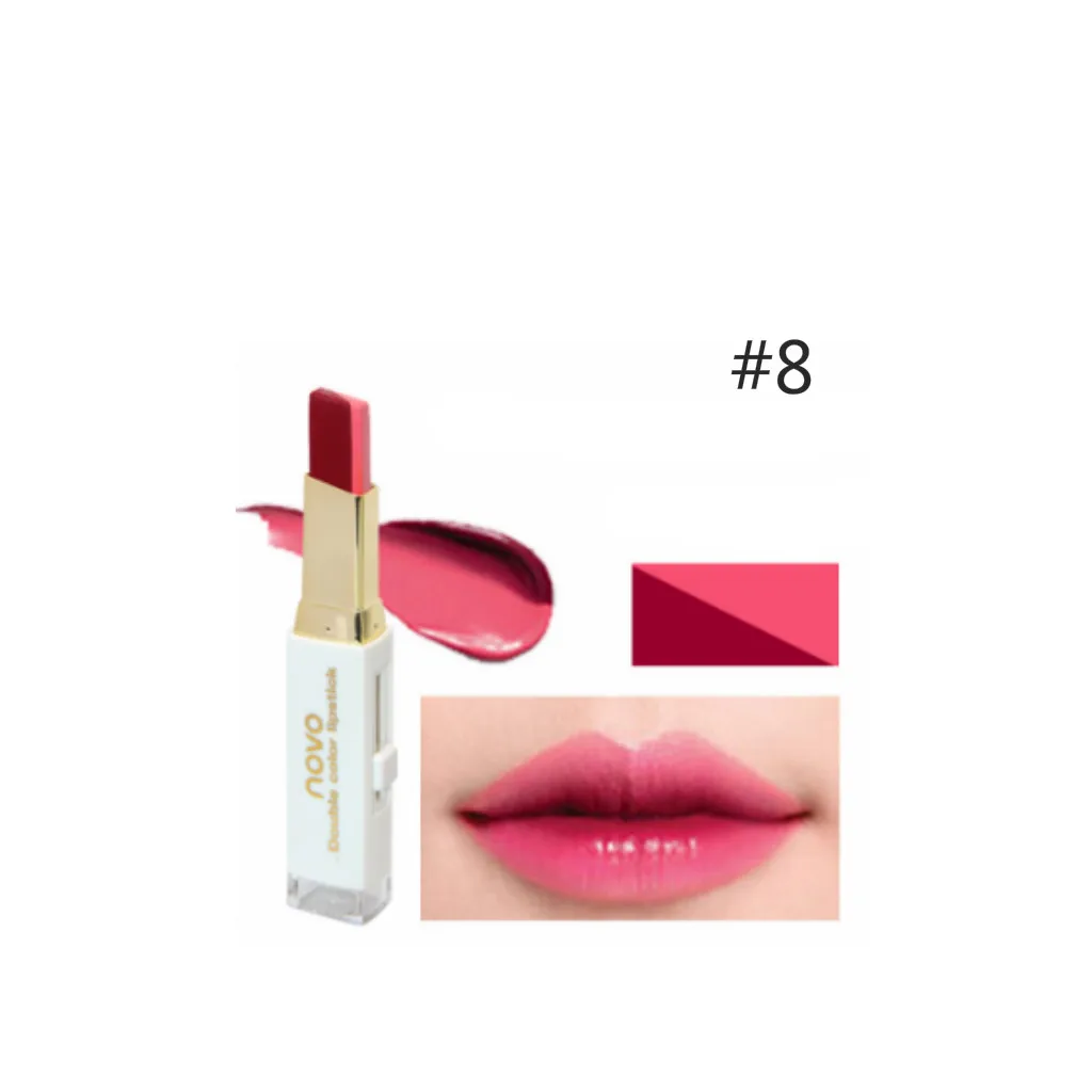 Dual Color Lipstick Moisturizing Gradient Color Fashion Makeup Lip Blam Waterproof & Long Lasting Works Especially Well