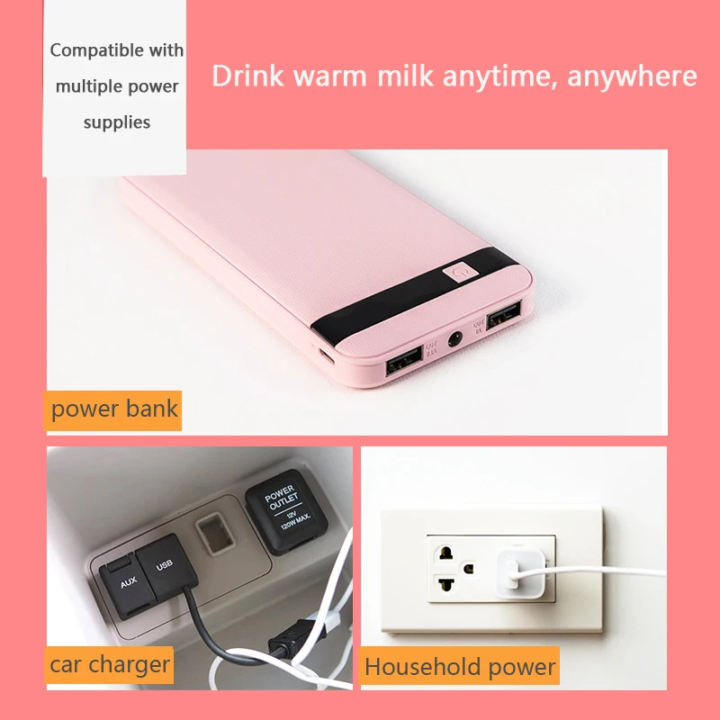 USB грелка для детских бутылочек теплоизоляция сохраняющая тепло свежесть