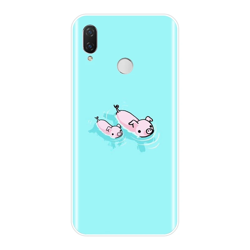 Задняя крышка для Huawei Nova Smart Lite 2017 свинья кролик Синяя Утка мягкий чехол телефона
