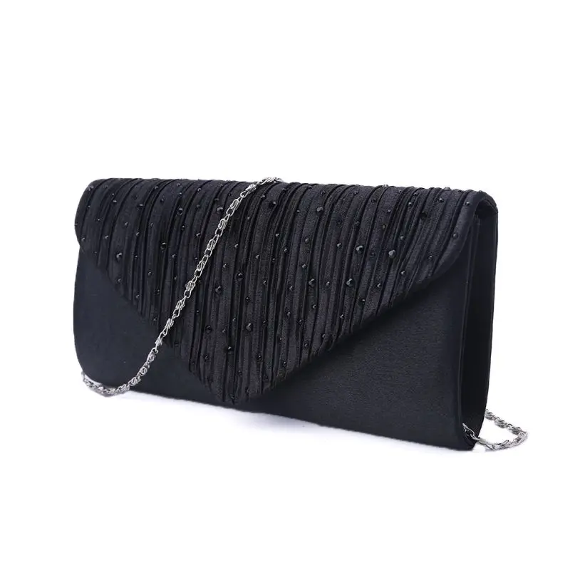 

Rhinestone Satin Frosted Evening Clutch Bag Handbag Crossbody Bag for Women Ladies Wedding Party Festival