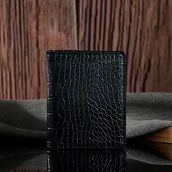 Мужской кошелек маленький 2019 новый модный короткий PU кожаный Аллигатор Противоугонная кисть Кредитная карта кошелёк для карт сумка