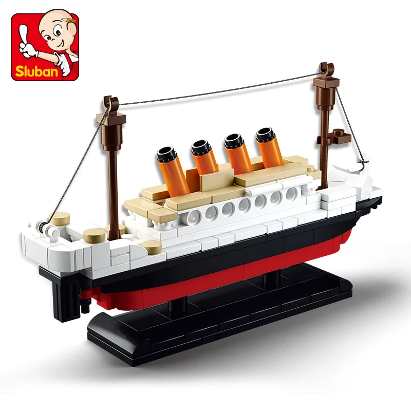 194Pcs Titanic RMS Ship Boat Building Blocks Sets LegoINGs Juguetes Bricks City Brinquedos Figures Educational Toys for Children
