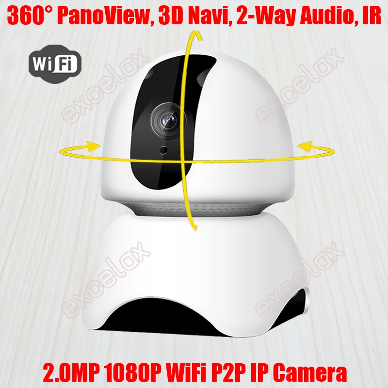 3D Navi панорамный Onvif протокол беспроводной 1080P 2MP WiFi Детский Монитор домашняя няня