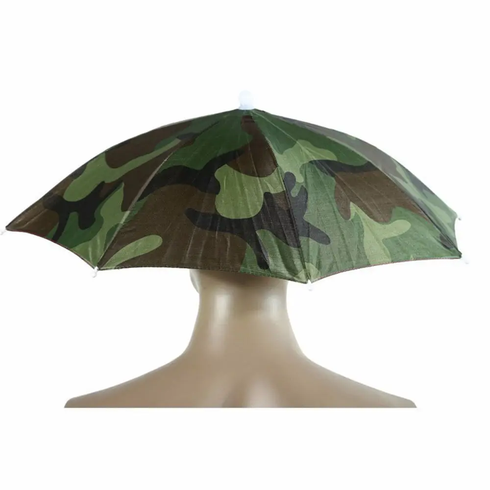 

Foldable Rain Umbrella Fishing Hat Gear Headwear for Fishing Hiking Camping Beach Head Cap Hats Outdoor Travel Equipment