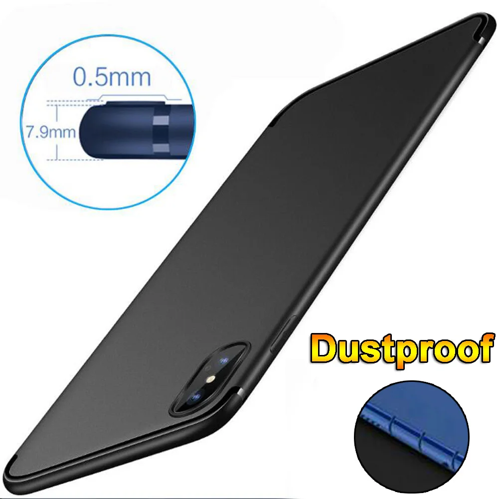 Jetjot Silicone Case For iPhone XS Max Cover 7 8 Plus X XR Ultra Slim Silicone Cover For iPhone Case For iPhone XS/XS Max/XR