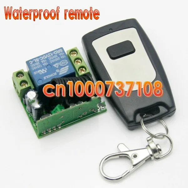 

DC12V 1CH Fixed code receiver Smart home control system Wireless Transmitter receiver board rf waterproof momentary switch