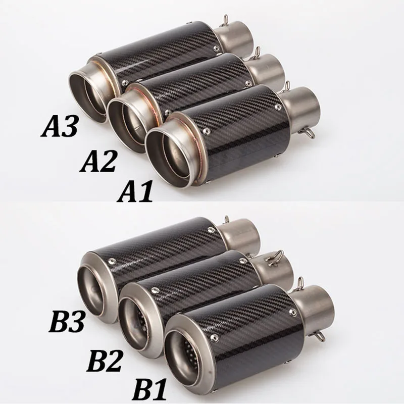 

51mm Motorcycle exhaust pipe muffler Akrapovic Yoshimura AR straight exhaust carbon fiber exhaust pipe for z800 NINJIA250