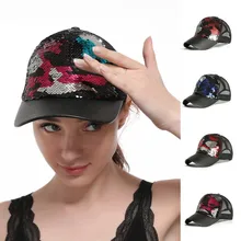 OIONINOS блестящая Бейсбол Кепки женский рюкзак кепки в стиле хип-хоп Женский Блестками Блестящие летние Шапки сетки Выходная Шляпа Кости F3