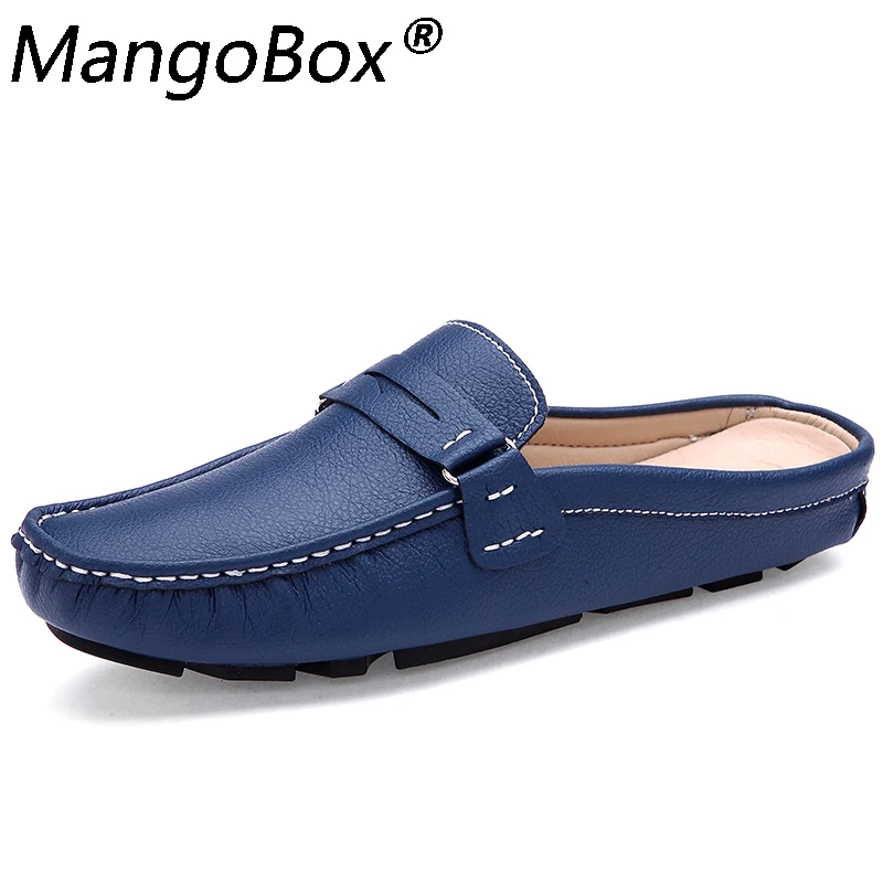Creep Forbipasserende Postkort Breathable Black Riving Shoes Mens Half Loafers Genuine Leather Italian  Summer Luxury Brand Slip-on Men Espadrilles Blue White - buy at the price  of $23.40 in aliexpress.com | imall.com