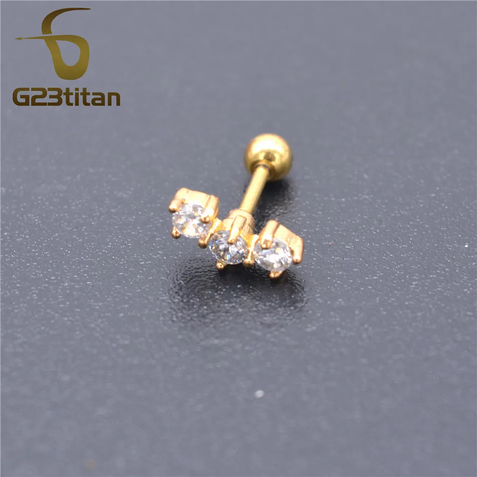 G23titan модный пирсинг для тела хрящевой части уха серьги 16 г золотых лабета кольца