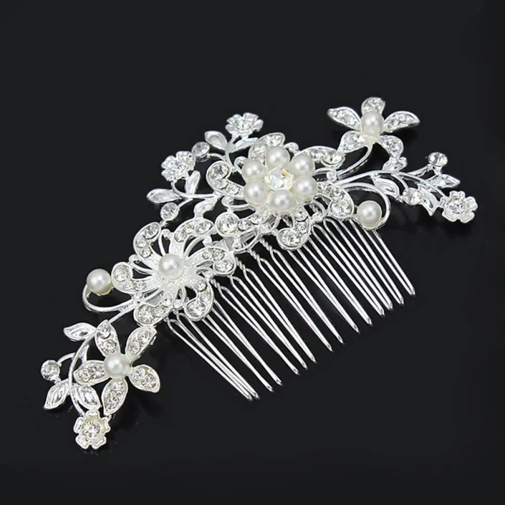 Buy Wedding Bridal Flower Crystal Rhinestone Hair Clip Comb Pin Headband