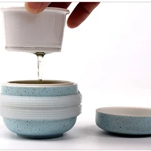 Творческий кофейные и чайные наборы, высокого качества; красивая и элегантная одежда простого Gaiwan Чайник, легко путешествовать, чайник, личный кабинет пузырь Кубок