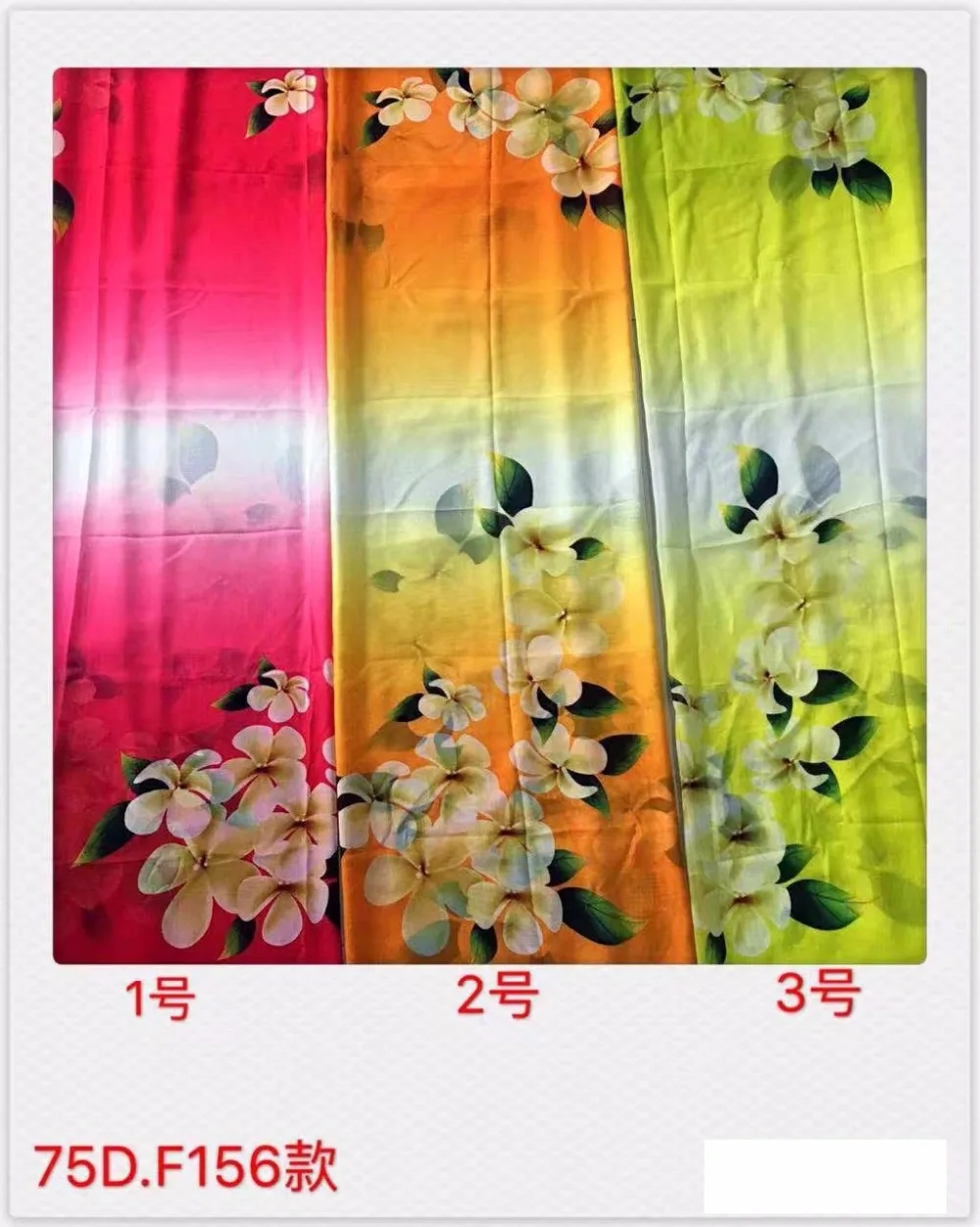 2018new 75D шифоновая ткань с принтом цветов для одежды ткани и шарф 1 метр YH-156