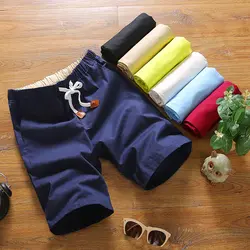 Летние повседневные шорты для мужчин нейлон Твердые Карманы Шорты для женщин эластичный пояс мода темно шнурок удобные шорты в стиле
