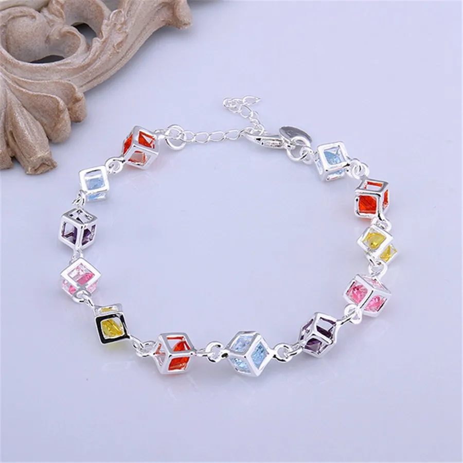 

Beautiful silver color color crystal bracelets new listings high quality fashion jewelry Christmas gifts wedding jewelry