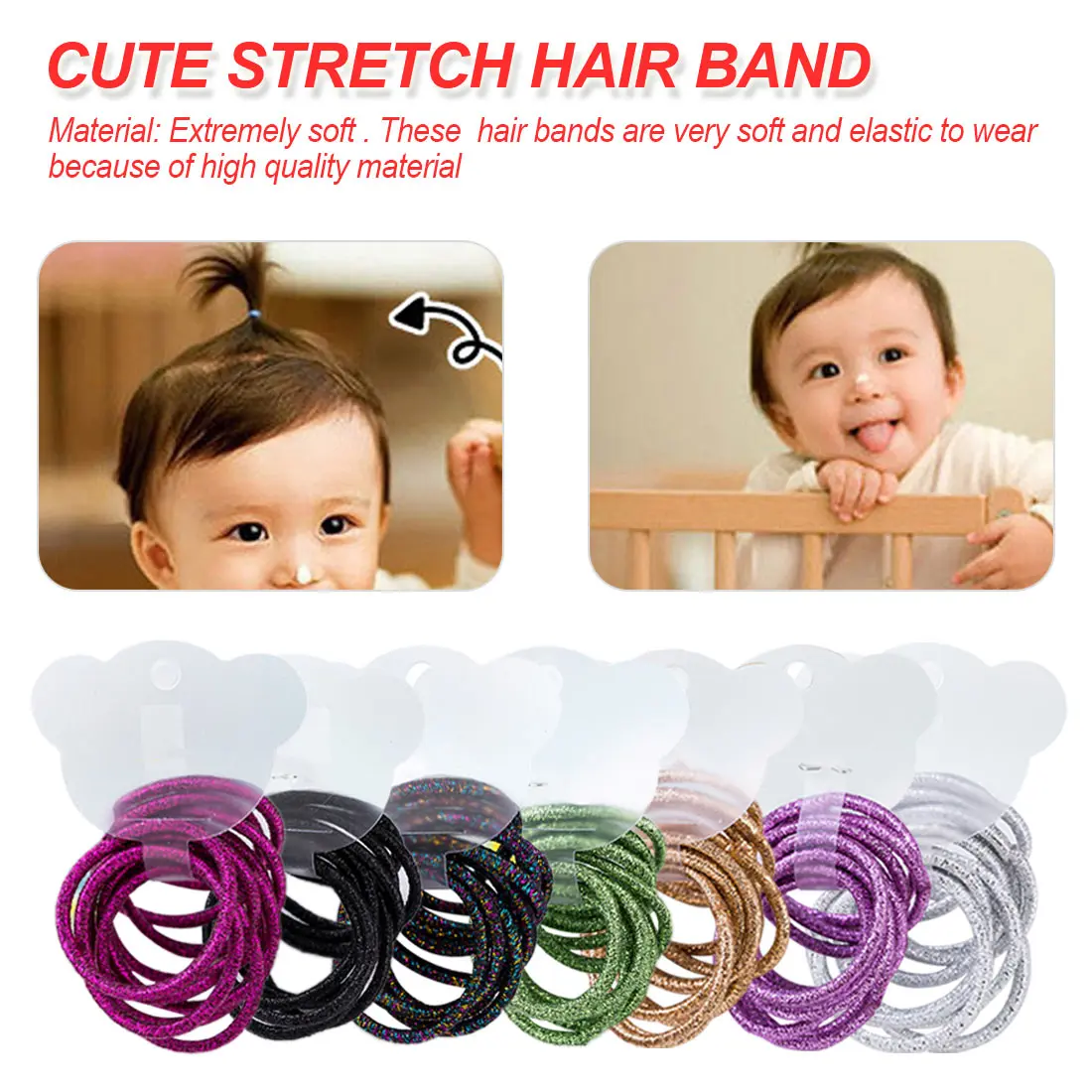 

Cute Colorful Elastic Hair Bands 10PCS/Lot Girls Tie Gum Scrunchie Rubber Band Children Headband
