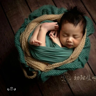 Billig Neugeborenen la photogra Posiert Stricken Wraps Mohair Stoff Hintergrund Neugeborenen Fotografie Requisiten Baby Decke Baumwolle Weiche Foto Wrap Tuch