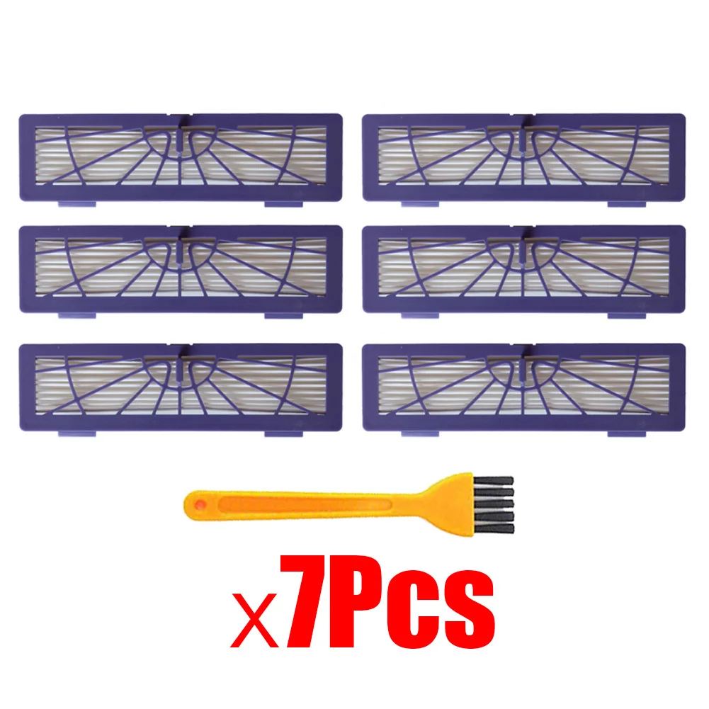 Универсальная комбинированная щетка с лезвием и щетинной щеткой для Neato Botvac D3 D4 D5 D6 D7 подключенные Запчасти для пылесосов - Цвет: 7Pcs