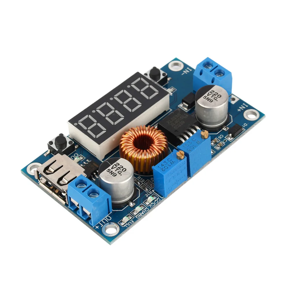 5 Pcs / Lot DC 5A LED Drive Lithium Battery Charger with Voltmeter