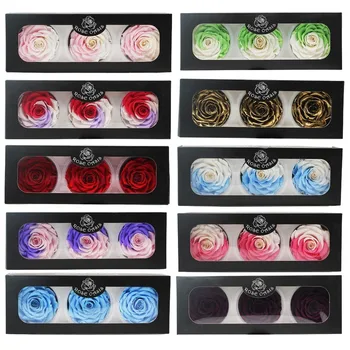 

Decorative Dried Natural Flowers For Jewellery Artificial For Wedding Preserved Flower 3 Boxed 8 Cm Rose Flower Heads Gift