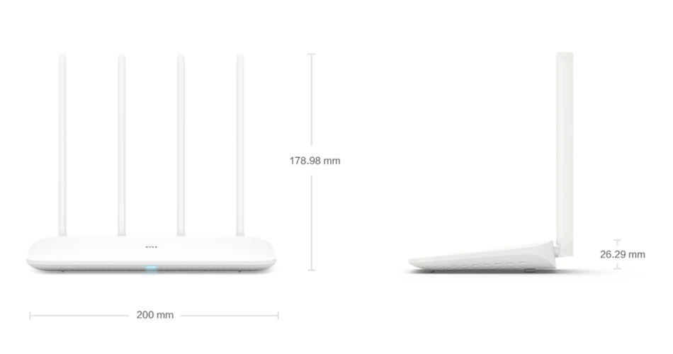 Xiaomi Mi Wi-Fi роутер 4 WiFi повторитель 2,4G 5GHz 128MB DDR3-1200 двухдиапазонный двухъядерный 880MHz беспроводной маршрутизатор с управлением через приложение