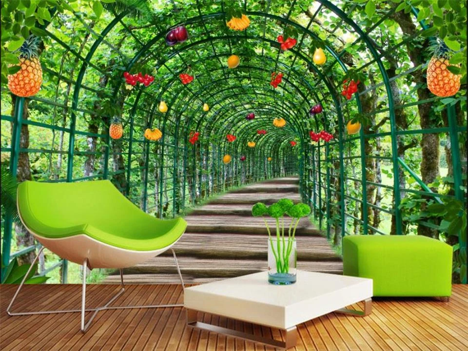 Custom 3d Photo Wallpaper Livingroom Mural Village Fruit Garde Background  Painting Eco-friendly Non-woven Wallpaper For Wall 3d - Wallpapers -  AliExpress