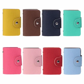 

Sell at a loss! Women Leathe24 Cards ID Credit Card Holder Cover Portable Pocket Case Purse Wallet Gift Men Leather THINKTHENDO