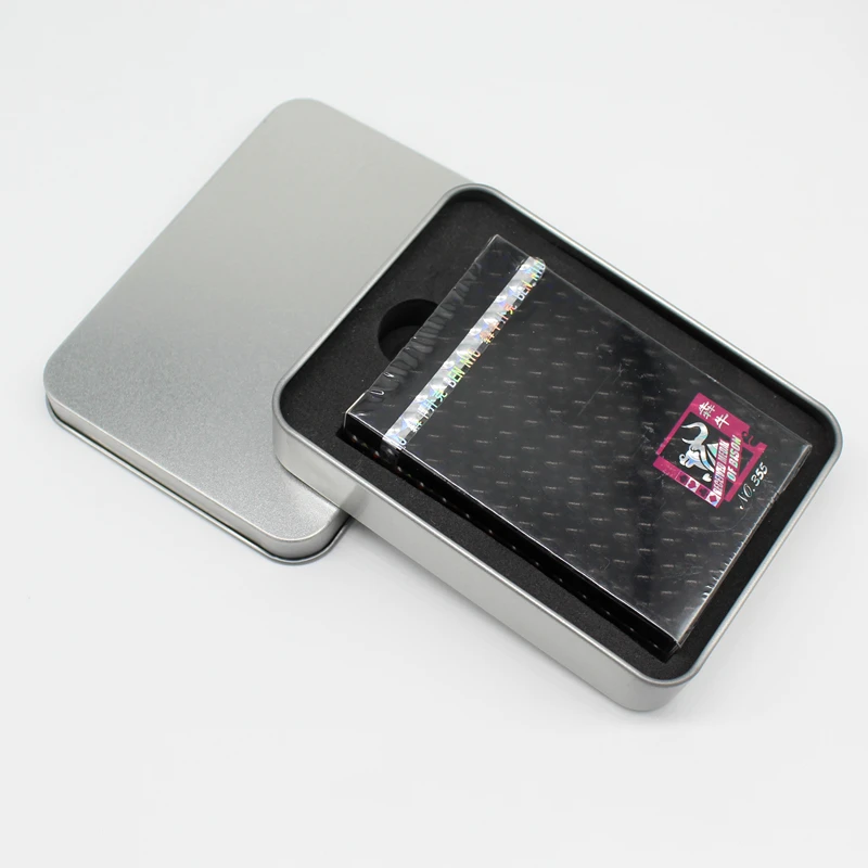 Высокое качество Яркий пластиковый ПВХ покер Водонепроницаемая металлическая жестяная пластина коробка-Упакованные игральные карты креативный подарок