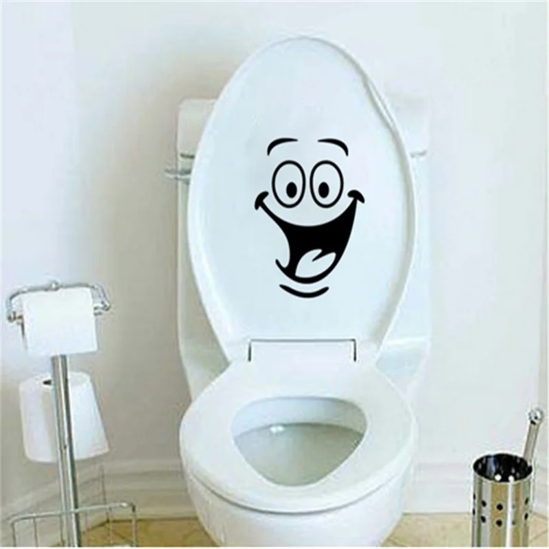 Free-shipping-Smiley-Face-Toilet-sticker