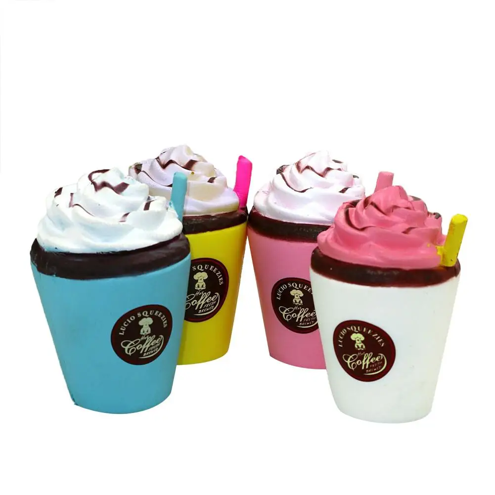 

Cute Coffee Ice Cream Cup Design Slow Rising Toy PU Squishy Squeeze Toys Gifts for Kids