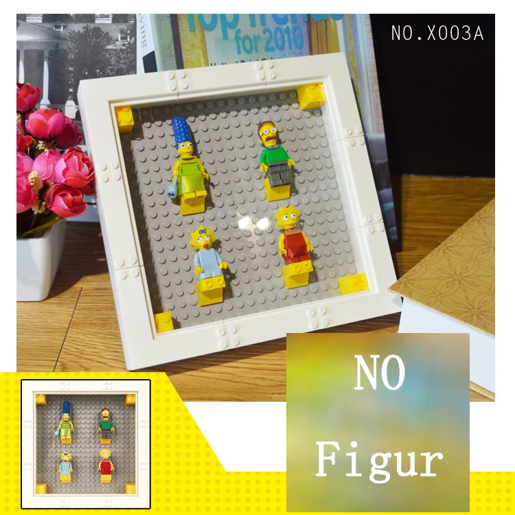 Tanie Figures Box figurki wyświetlacz przypadku pudełko odporne na kurz wyświetlacz klocki zabawki kompatybilny ramka na zdjęcia