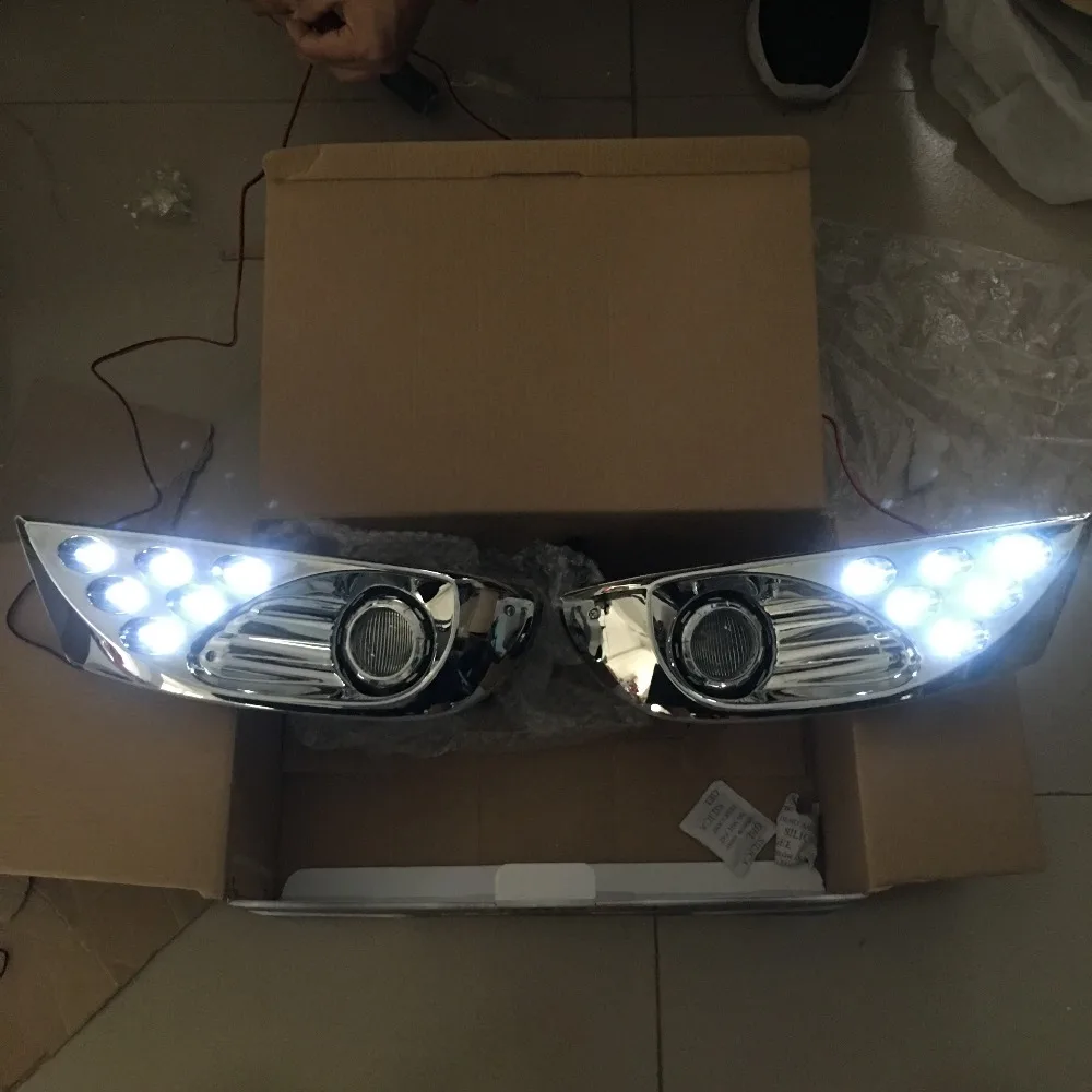 Chrome LED Front Fog Lamp Light For Toyota Land Cruiser Prado 120 FJ120 2003 2004 2005 2006 2007 2008 2009 Accessories