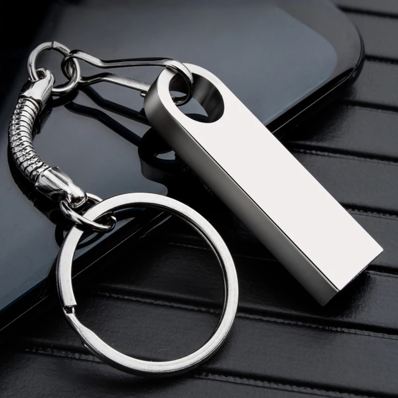 USB флеш-накопитель 8 ГБ 16 32 64 128 2 0 металлическая флеш-карта памяти с кольцом для