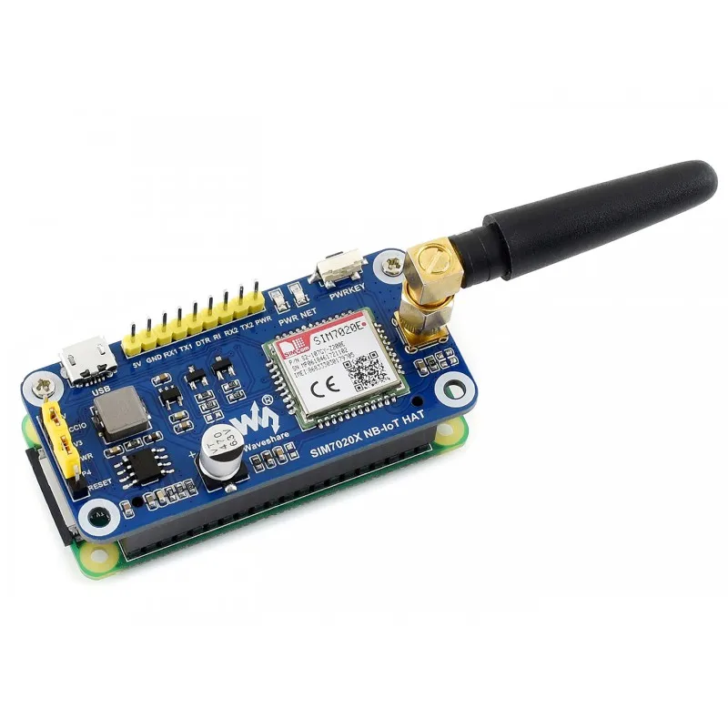 Шапка NB-IoT для Raspberry Pi на основе SIM7020E B1/B3/B5/B8/B20/B28 с поддержкой Raspberry Pi/Arduino/STM32/pyton