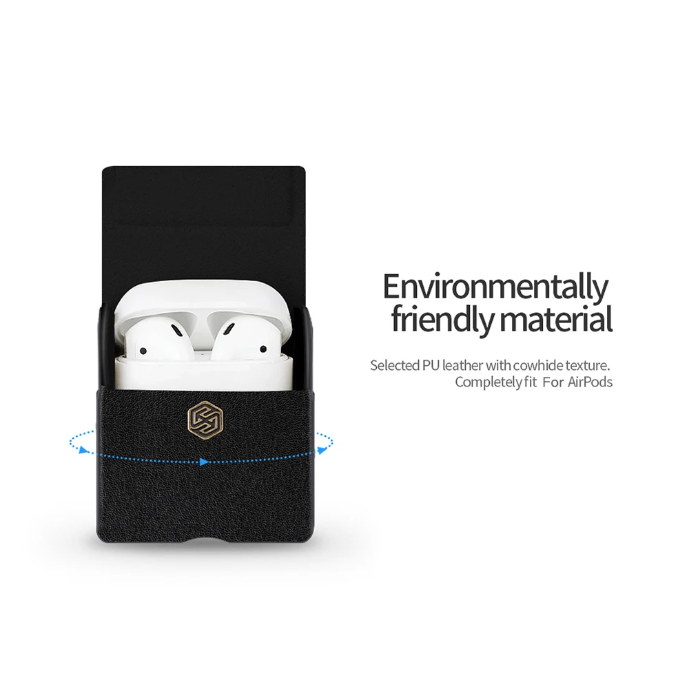 For Airpods 2 Case Protective PU Leather Flip Cover (3)