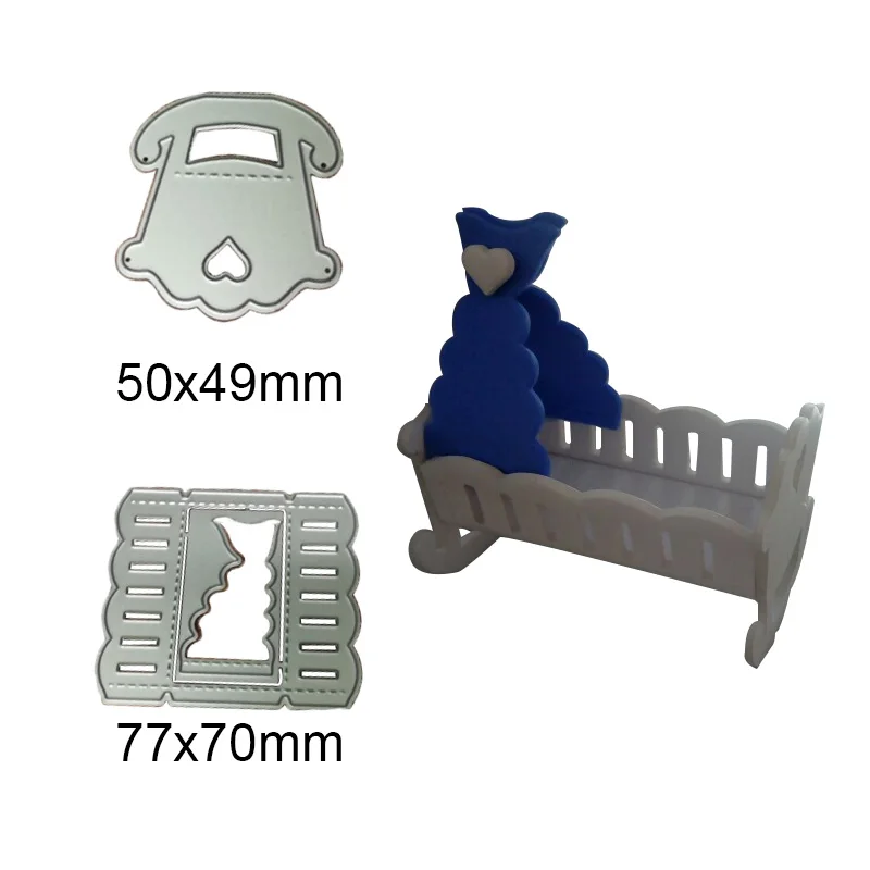 Baby Bed Stencil Metal Cutting Dies Cut Practice Hands-on DIY Scrapbooking Photo Album Paper Card Craft dies Baby Bed Stencil Metal Cutting Dies Cut Practice Hands-on DIY Scrapbooking Photo Album Paper Card Craft dies