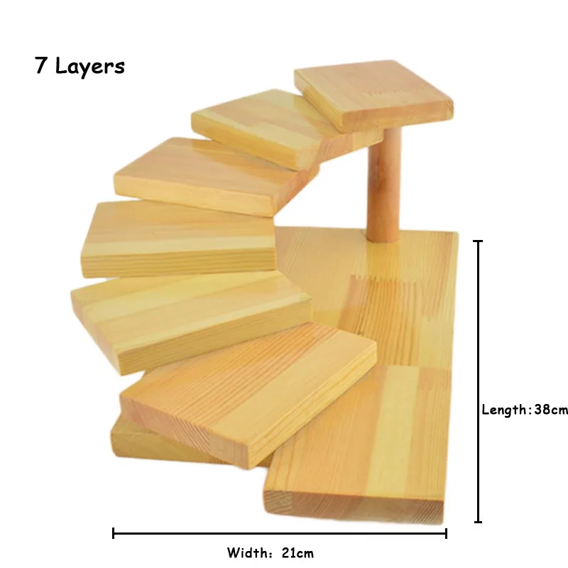 Творческий пластина многослойный деревянный поднос для суши рамка Этажерка для суши поднос десерт Ресторан кухни сашими Еда лоток 1 шт - Цвет: 7 Layers