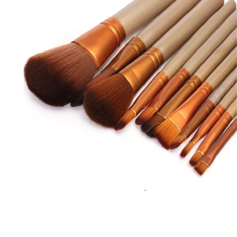 12pcs Newest Nake Makeup Brush Kits Blushesr Eye Shadow Lip Cosmetic Brushes Make up Brush tools with Metal Case (11)