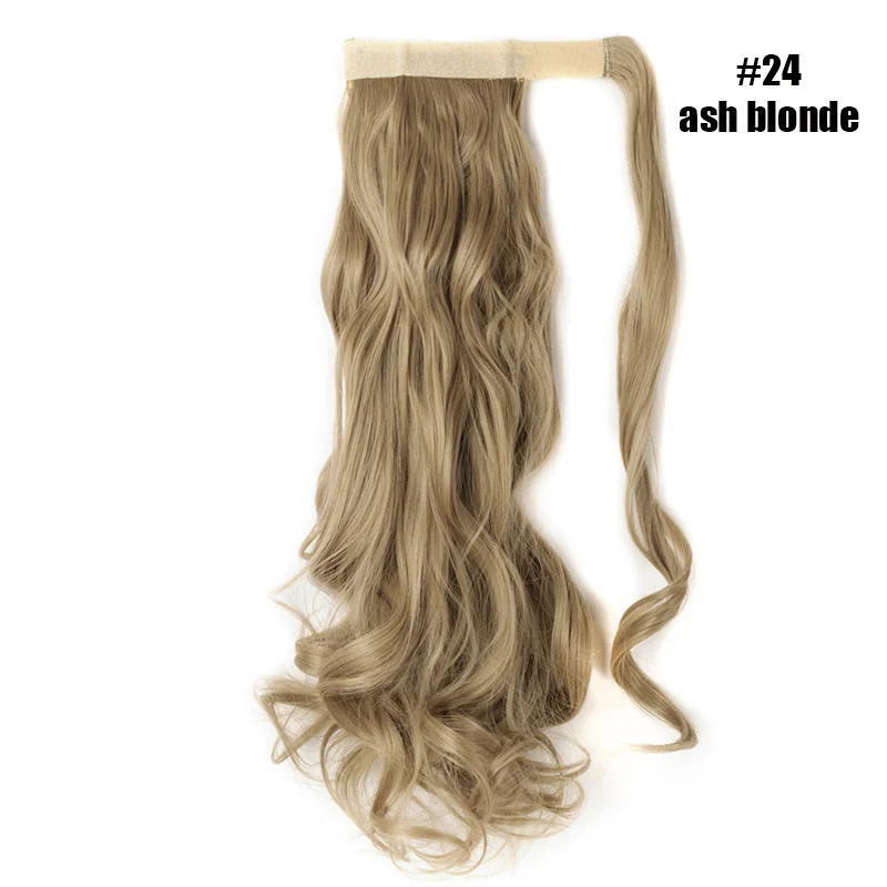 s-noilite Clip In Ponytail Synthetic Wrap Around Ponytail Clip In Hair Extension Long Curly Hairpiece Fake Hair Braid Ponytail - Цвет: ash blonde