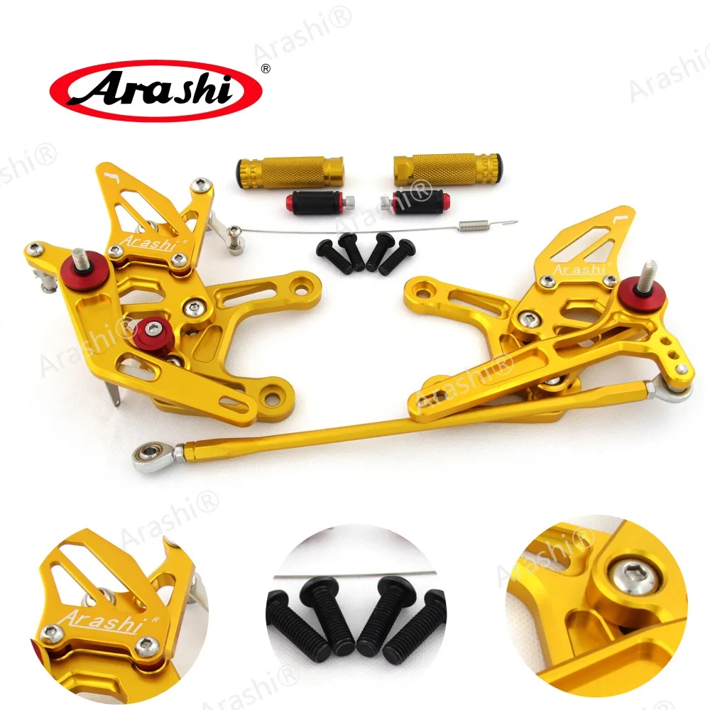 Arashi регулируемая подножка для KAWASAKI NINJA ZX10R- ЧПУ Rearset подножки Задние подножки педали ZX-10R ZX 10R ABS