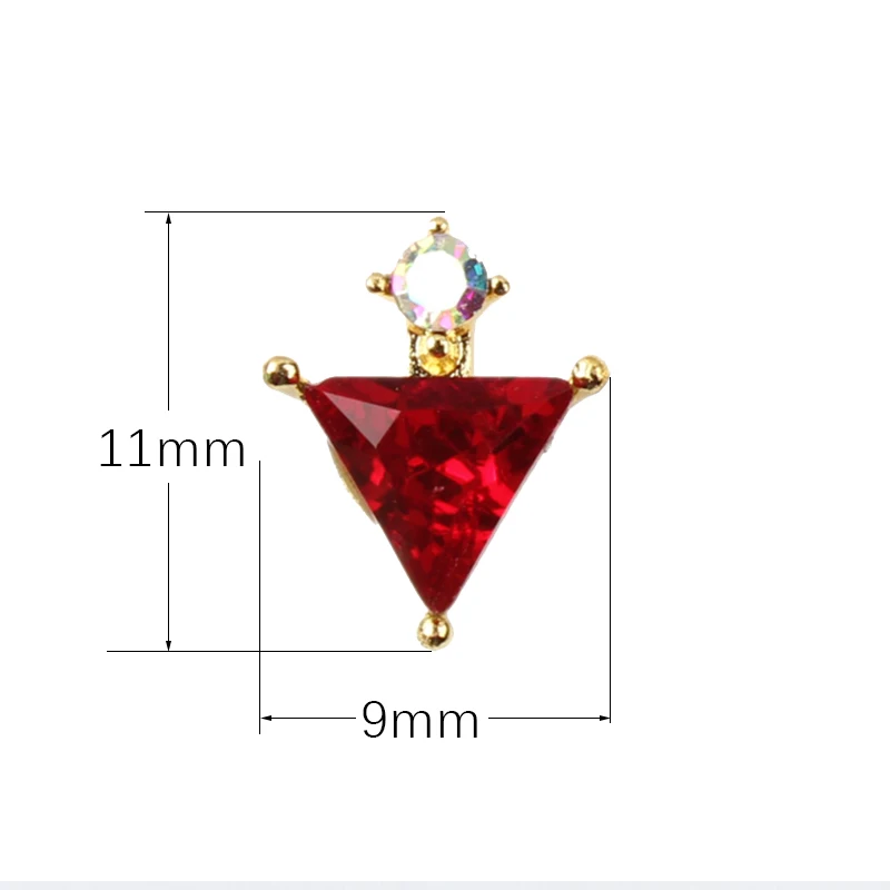 20/50 шт DIY 7 цветов треугольники драгоценные стразы для дизайна ногтей декоративные подвески сплав украшения для маникюра алмазные аксессуары