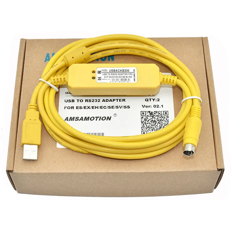 

Economic Version USBACAB230 Delta PLC Programming Cable USB TO RS232 Adapter For USB-DVP ES EX EH EC SE SV SS Series Cable