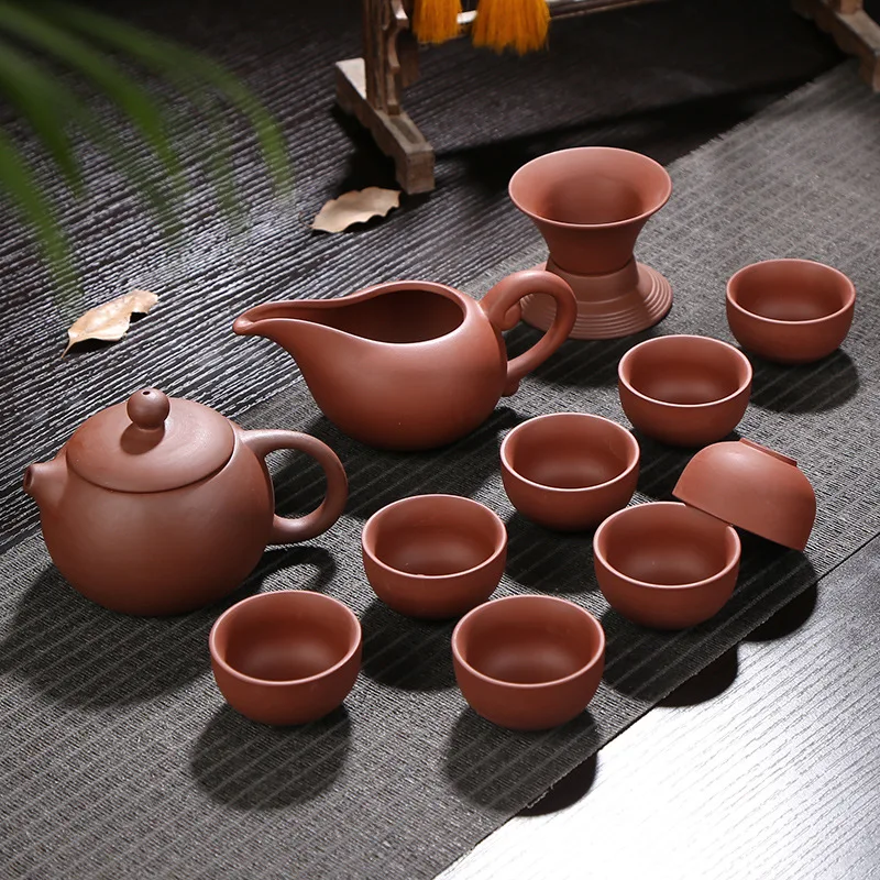 Китайский керамический чайный набор кунг-фу, чайный чайник, портативная чашка для путешествий, чайный набор для друзей, подарок - Цвет: see chart
