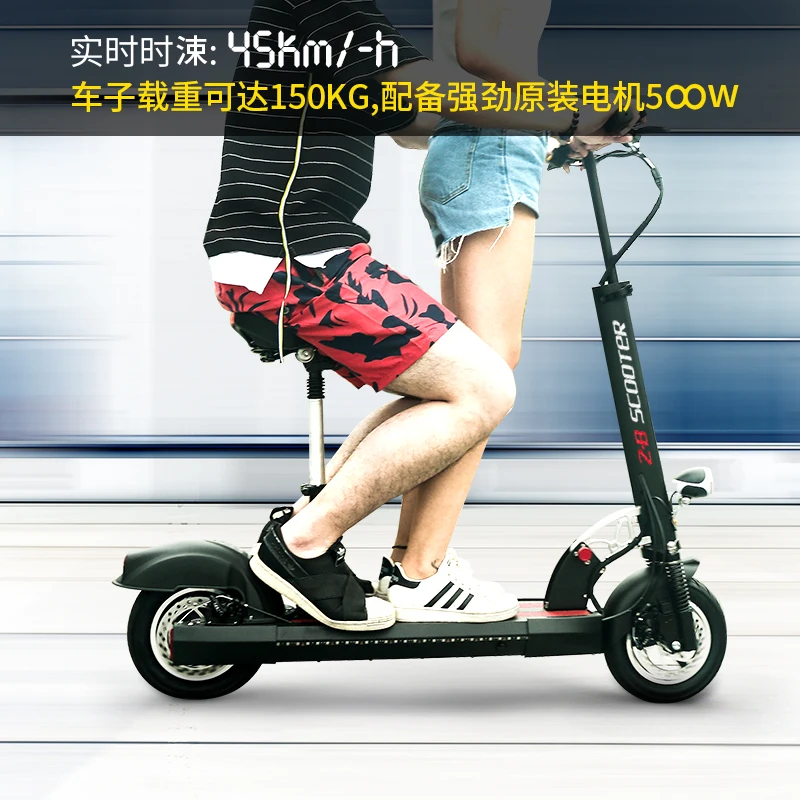 Discount 400W Strong Power Electric Scooter for Adults, 10" Wheel Inflatable Tyre, Mini Folding Electric Bike, Electric Bicycle Ebike 2