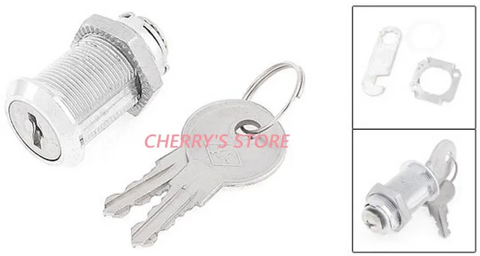 

1.8cm Thread Dia Round Head Cam Lock Key Set for Drawer Mailbox 2pcs