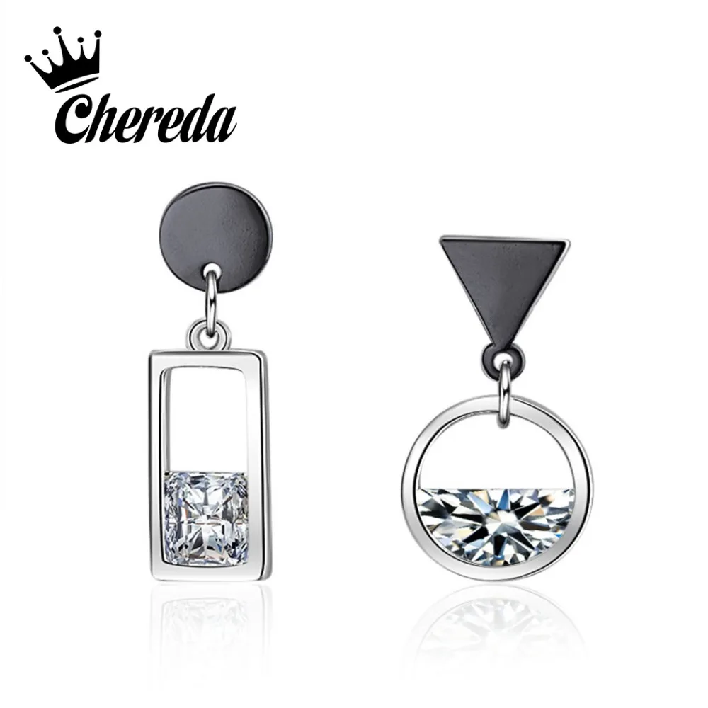 

Chereda New Fashion Geometric Drop Earring For Women Classic Round Trendy Earrings Simple Design Fine Jewelry Birthday Present