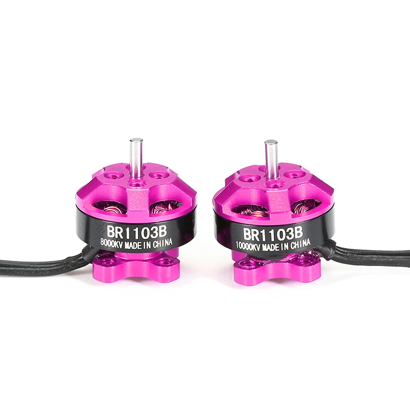 Высокое качество Racerstar Racing Edition 1103 BR1103B 8000KV 10000KV 1-3S бесщеточный мотор розовый для 50 80 100 Мини-Рама для радиоуправляемых игрушек