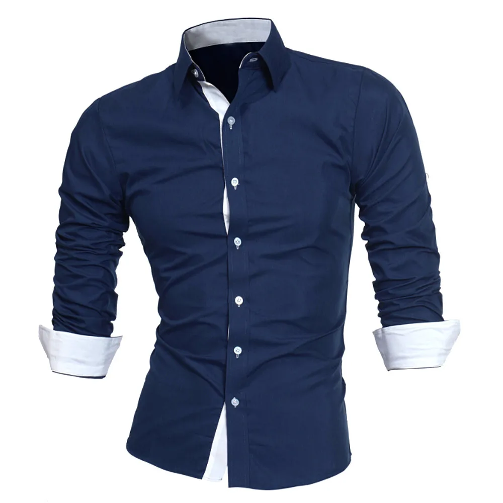 #4 DROPSHIP 2018 NEW HOT Fashion Men's Autumn Casual Formal Solid Slim Fit Long Sleeve Dress Shirt Top Blouse Freeship HTB1vUdoXEvrK1RjSszfq6xJNVXay - #4 DROPSHIP 2018 NEW HOT Fashion Men's Autumn Casual Formal Solid Slim Fit Long Sleeve Dress Shirt Top Blouse Freeship