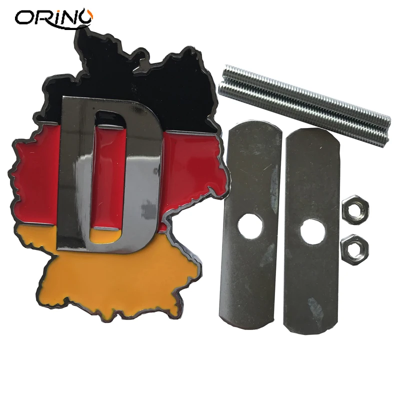 Germany Flag Map Front Grille Emblem-1