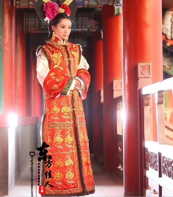 tv Play дворцовый замок Chenxiang Династия Цин костюм принцессы костюм для миноритарного человека Zhaoliyin Winter зимний костюм